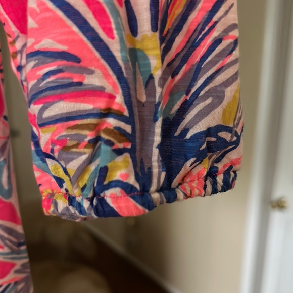 Lilly Pulitzer Pink Palm Print Swim Coverup - Picture 4 of 5